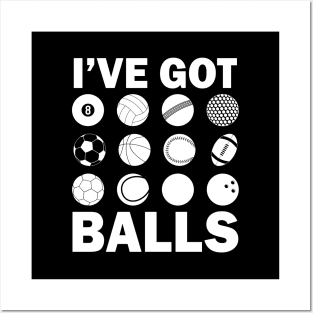 Funny Balls Pun Clever Naughty Sports Funny Meme Posters and Art